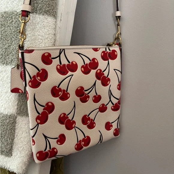 Kate Spade Cherry Patterned White Crossbody Bag - Picture 4 of 6